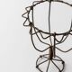 Lot of 2 antique wire candlesticks, 1850s.