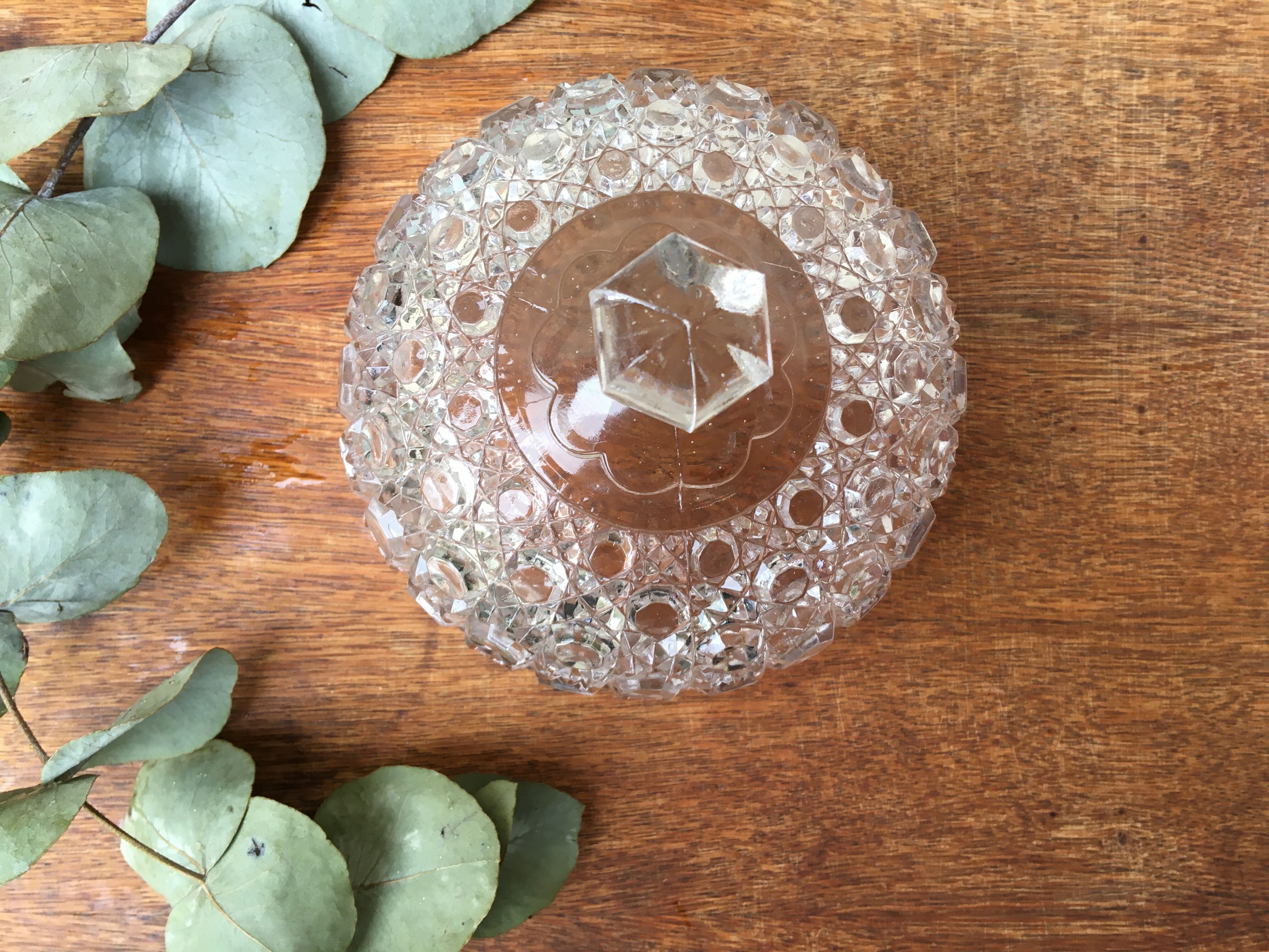 Vintage moulded glass bell