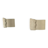 Pair of vintage wall lights in smooth plaster and stone imitation, France, 1970.