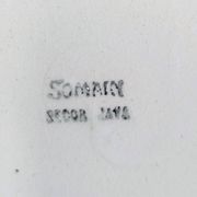 Shallow round plate Somain pottery – Java decoration