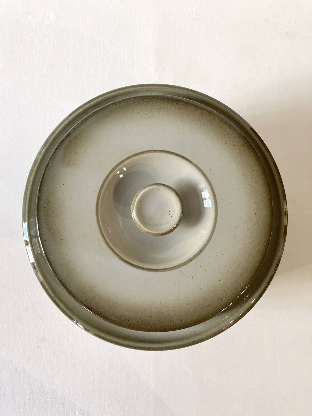 High-fired stoneware dish/tureen, Brenne earthenware factory, 1970s-1980s