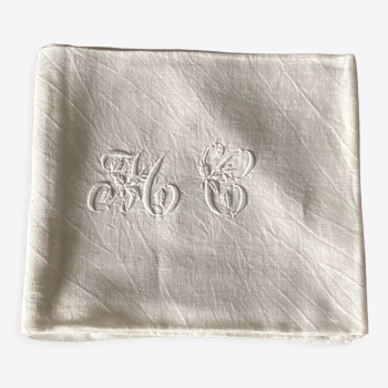 3 cotton napkins with monogram