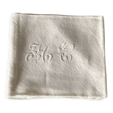 3 serviettes de table en coton avec monogramme