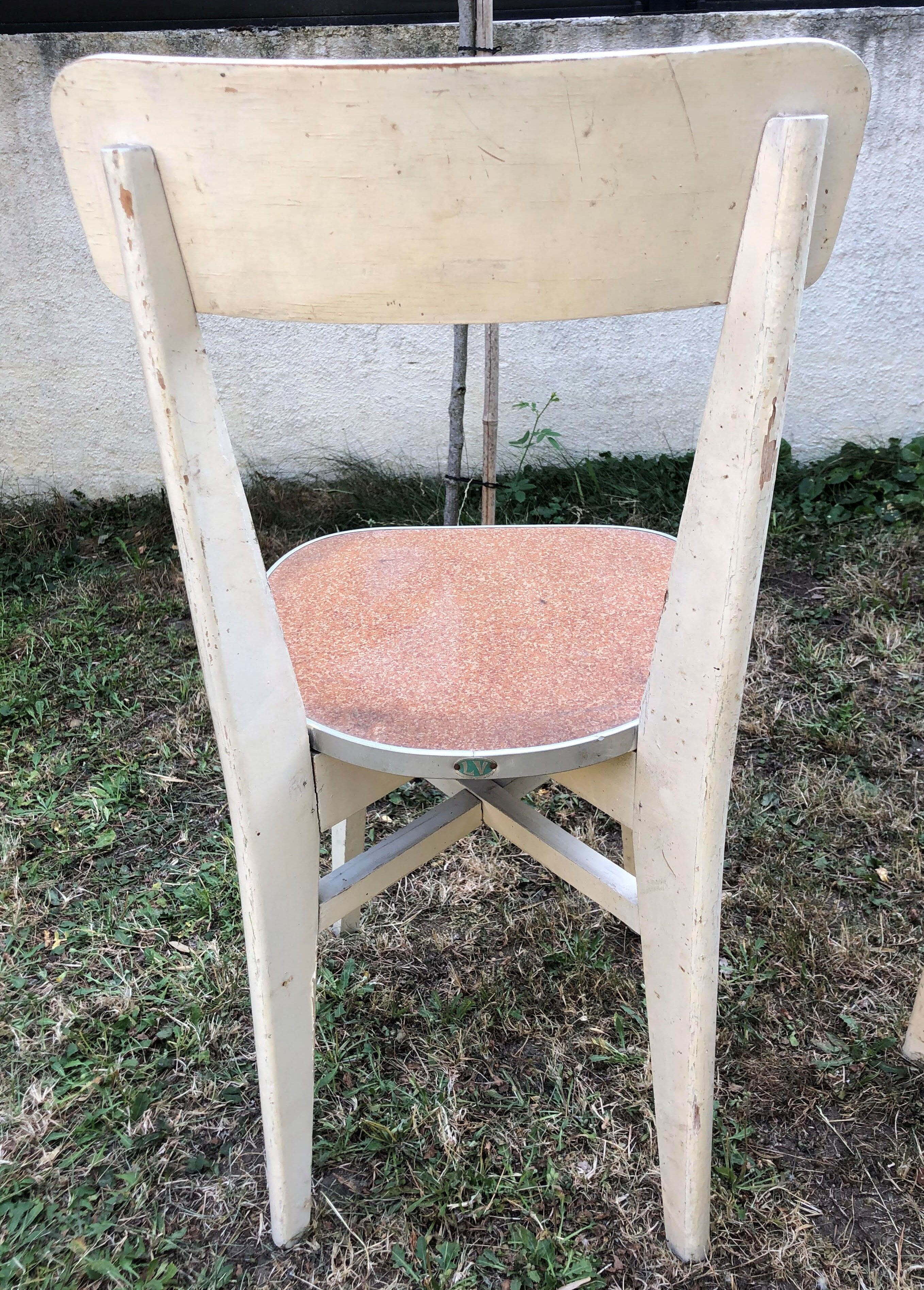 4 vintage bistro chairs from the 50s