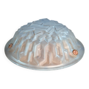 Old Degué Compiegne Chandelier Art Deco suspension white glass paste Numbered