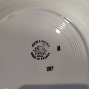 Series of 6 Saint Amand flat plates Ceranord France