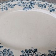 Ancien plat de service ovale terre de fer Debray service Guadeloupe