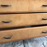 Cabinet low sideboard 1940-1960's in blond wood