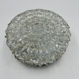 Cast glass ceiling lamp with relief