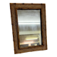 Rectangular rattan mirror