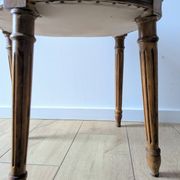 Louis XVI armchair with patina and antique velvet