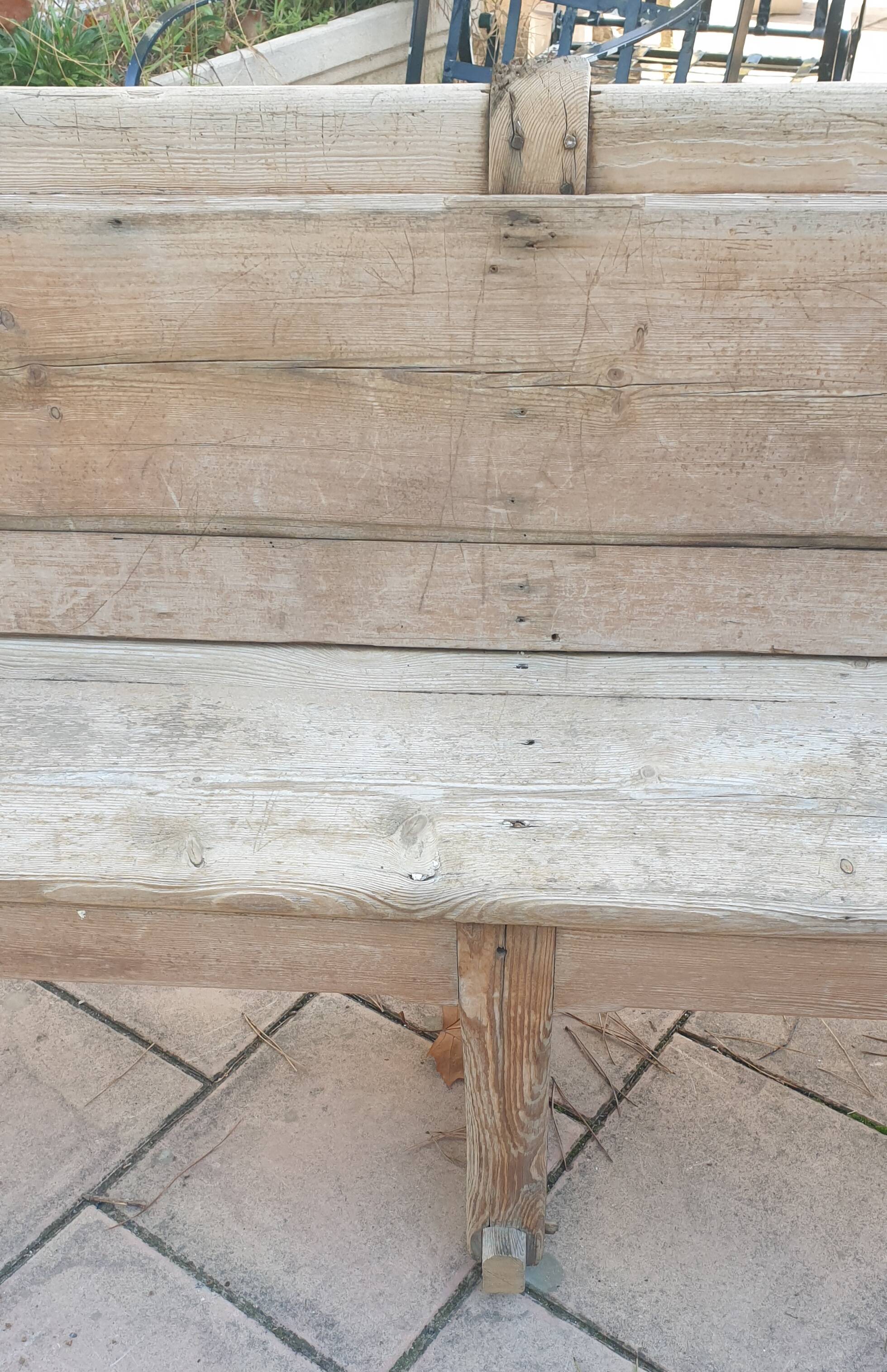 3 meter long solid wood bench