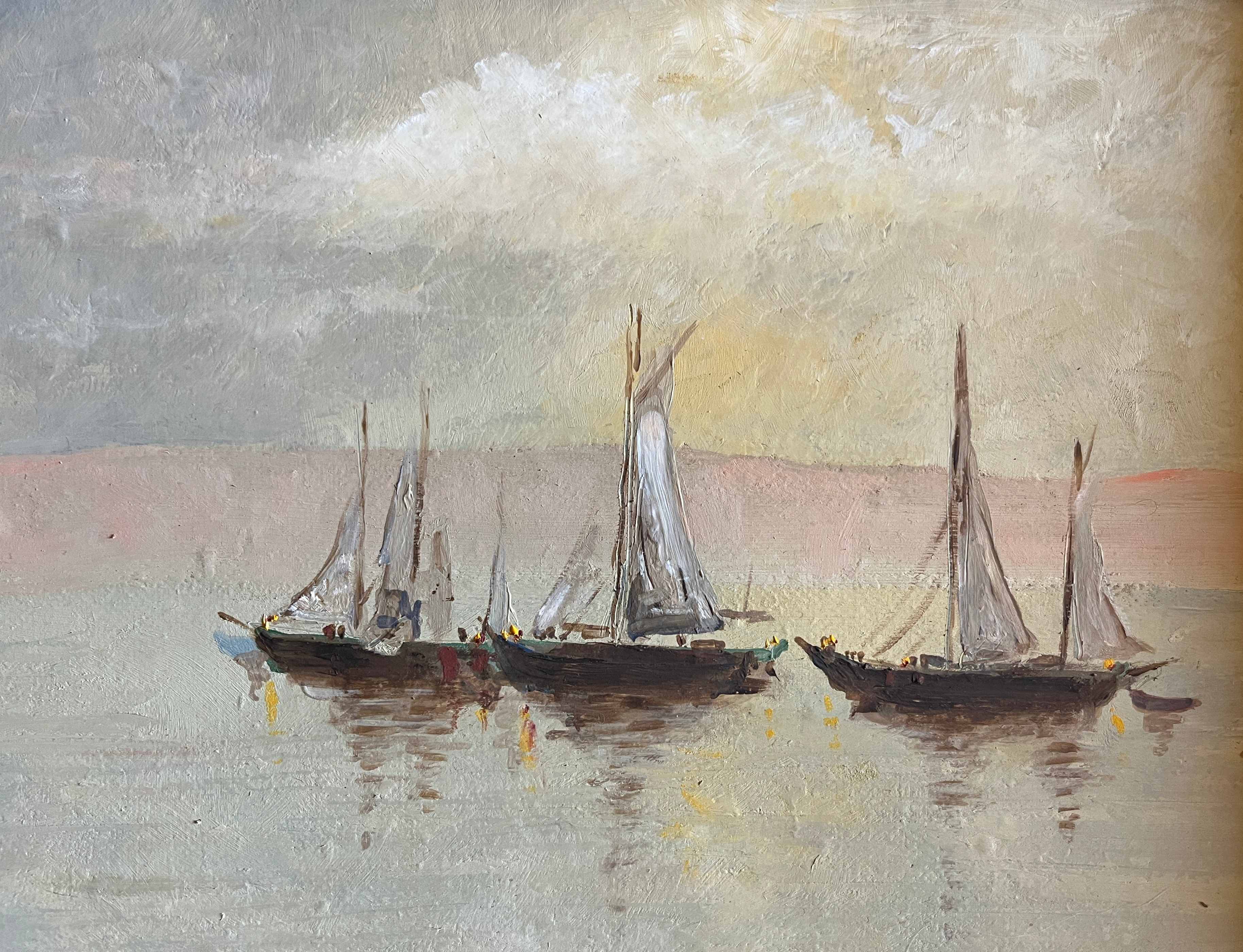 HSP Marine painting "Sailboats in calm weather" + frame