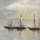 Tableau HSP Marine "Sailboats in Calm Weather" + frame