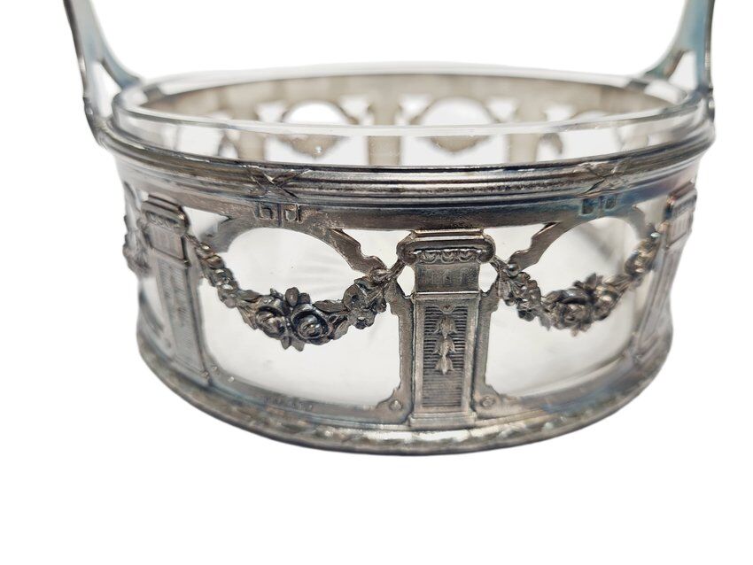 Antique Art Nouveau basket, France, 1900s