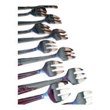 Fronnet 12 Silver-plated art deco oyster forks