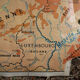 Carte scolaire vintage MDI "Bénélux" Belgique, Nederland et Luxembourg