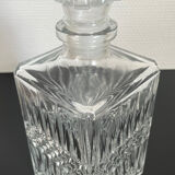 Chiseled glass whiskey decanter
