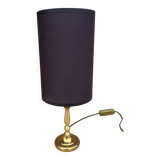 Brass night lamp, table lamp with lampshade, Germany, 1970s.