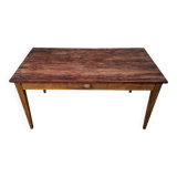 Farmhouse table with one drawer