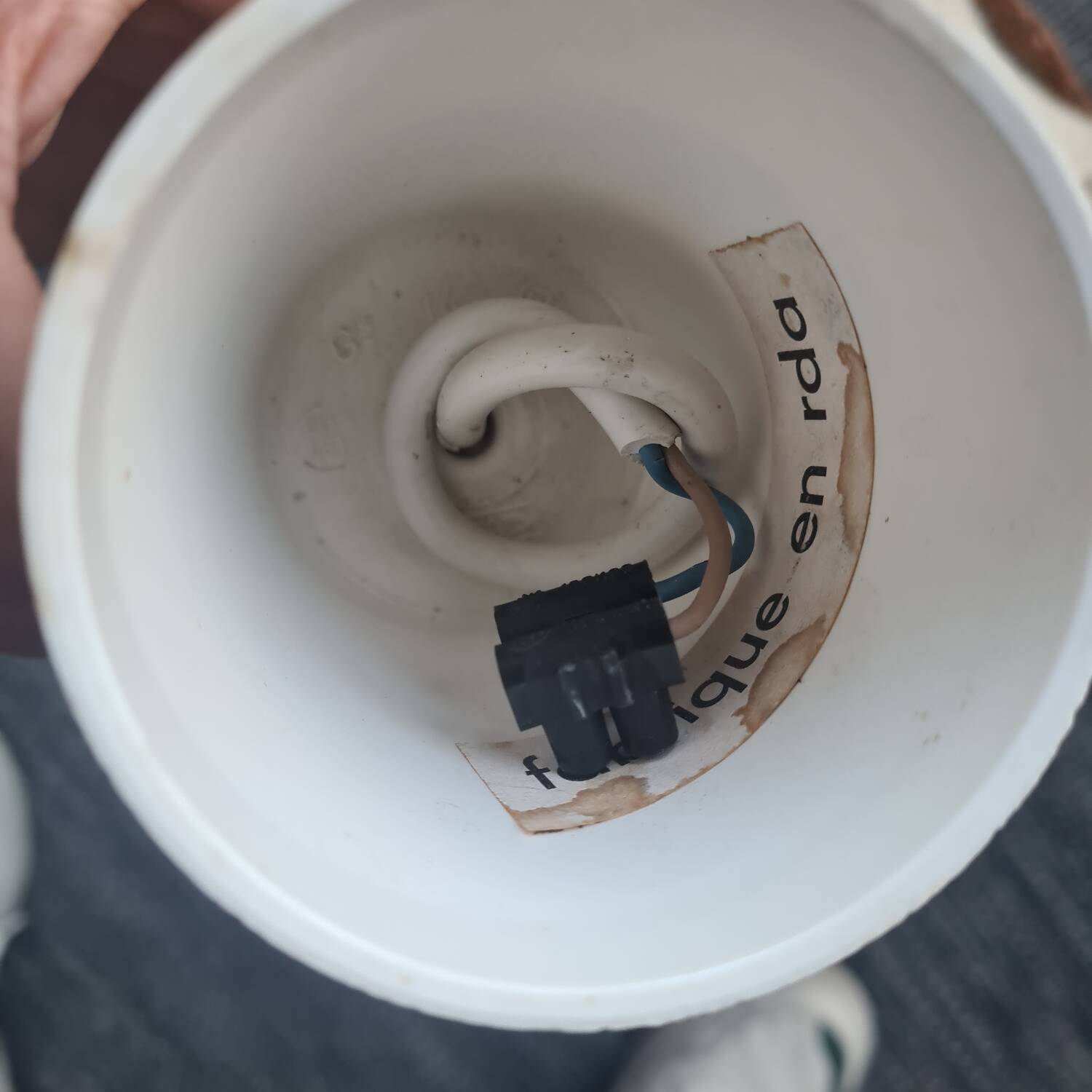 Fabric and rattan pendant light