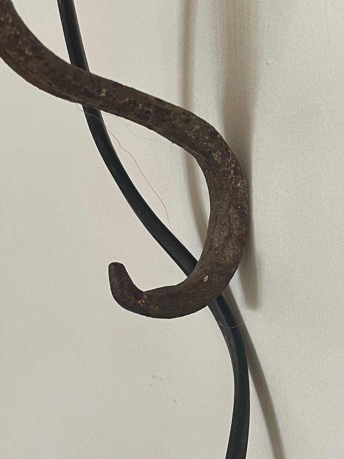 Luminous wrought iron sun mirror