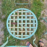 Wrought iron folding garden chairs