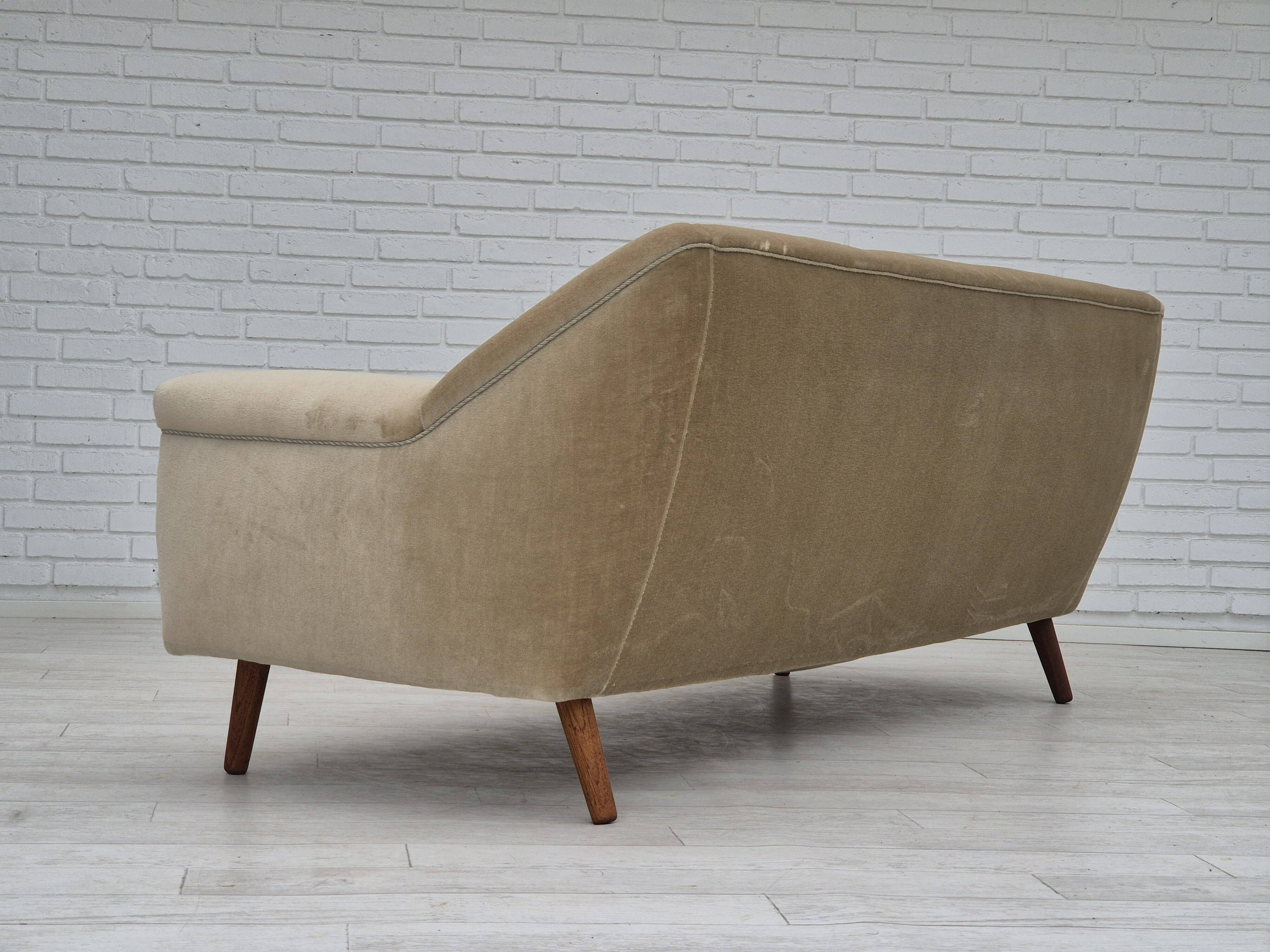 1960s, Danish design by Kurt Østervig for Rolschau Møbler, 3 seater sofa, model 57, original.