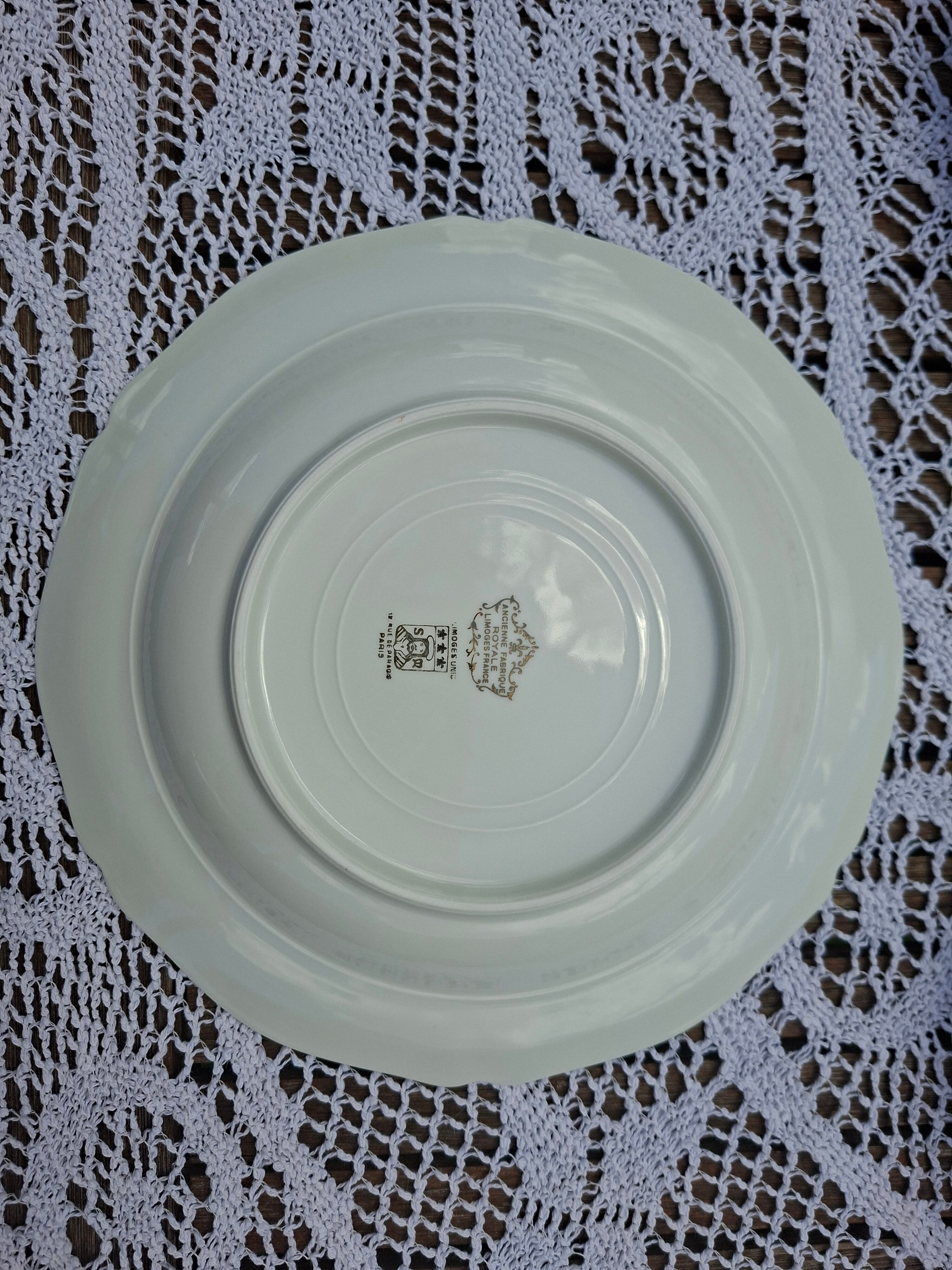 Assiettes Creuse  Limoges Unic Paris Ancienne Fabrique Royale