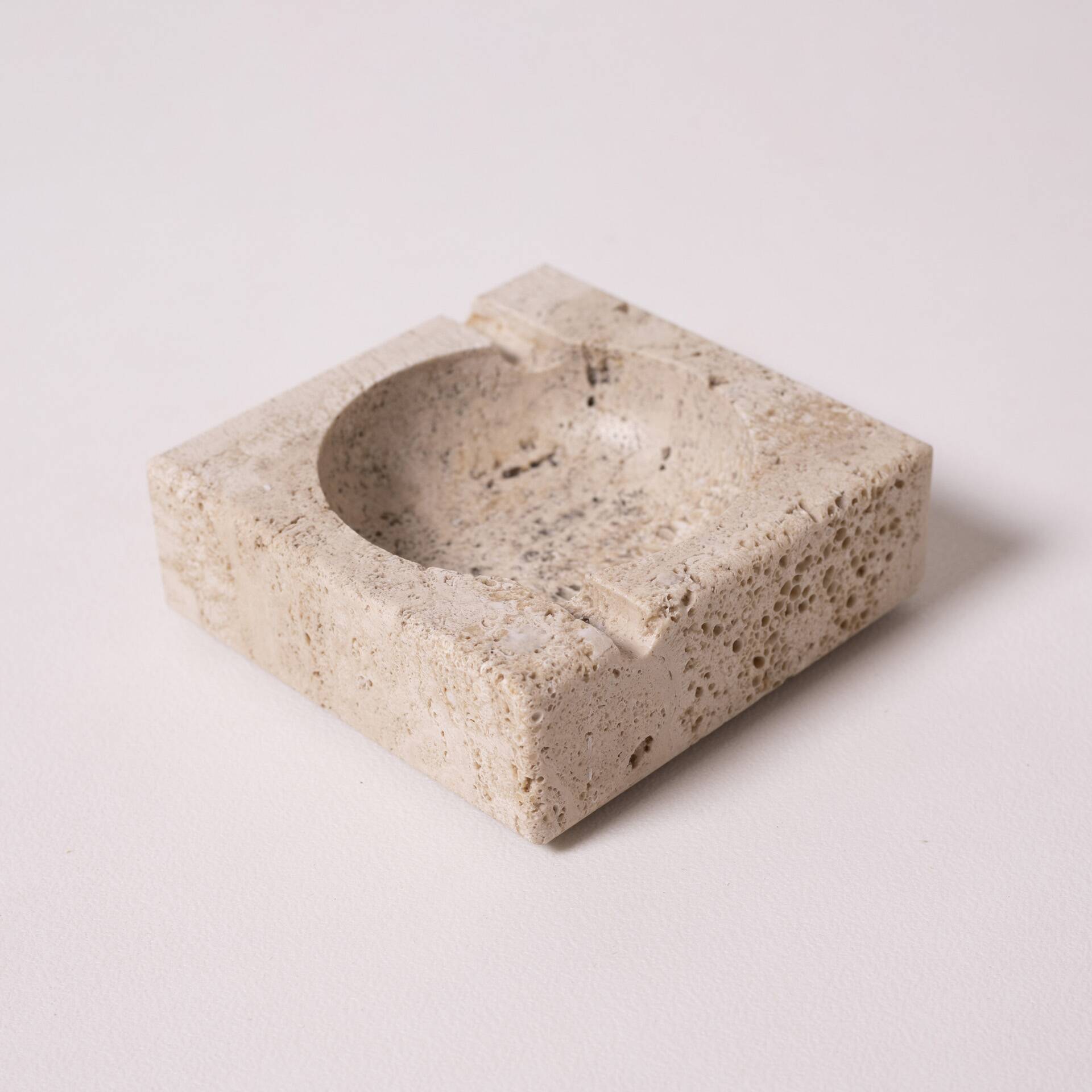 Travertine stone ashtray