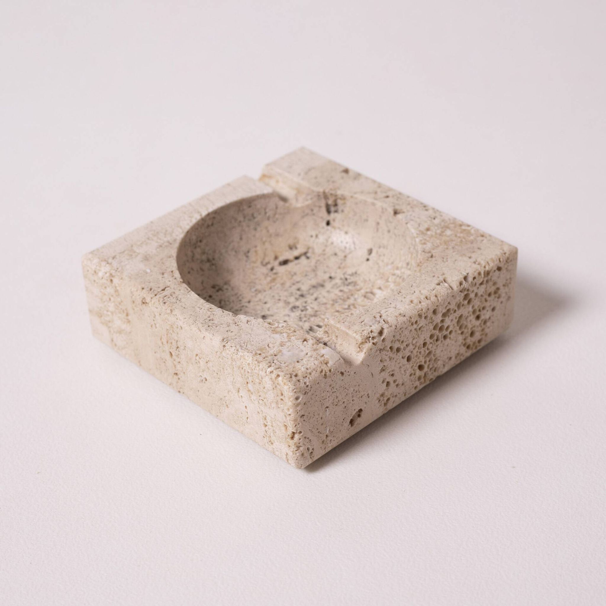Travertine stone ashtray