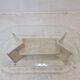 Italian Coffee Table in Travertine and Facet Cut Glass, 1980s