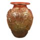 Très beau vase verre  pampre et feuilles de vigne, curieusement non signé 22 cm