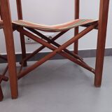 Pair of folding garden armchairs