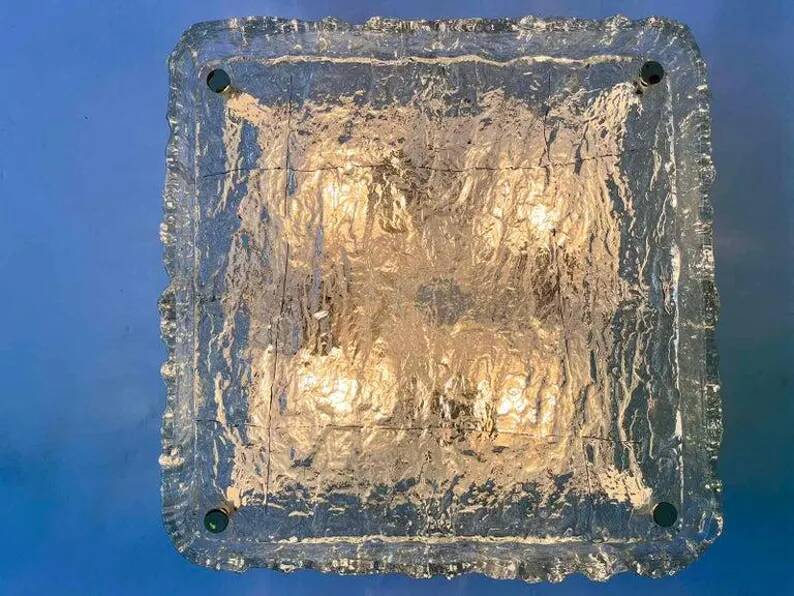 Midcentury Flush Mount or Wall Lamp Kaiser, Germany, 1970s