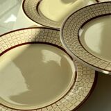 Set of 5 vintage Longchamp earthenware plates - made in France