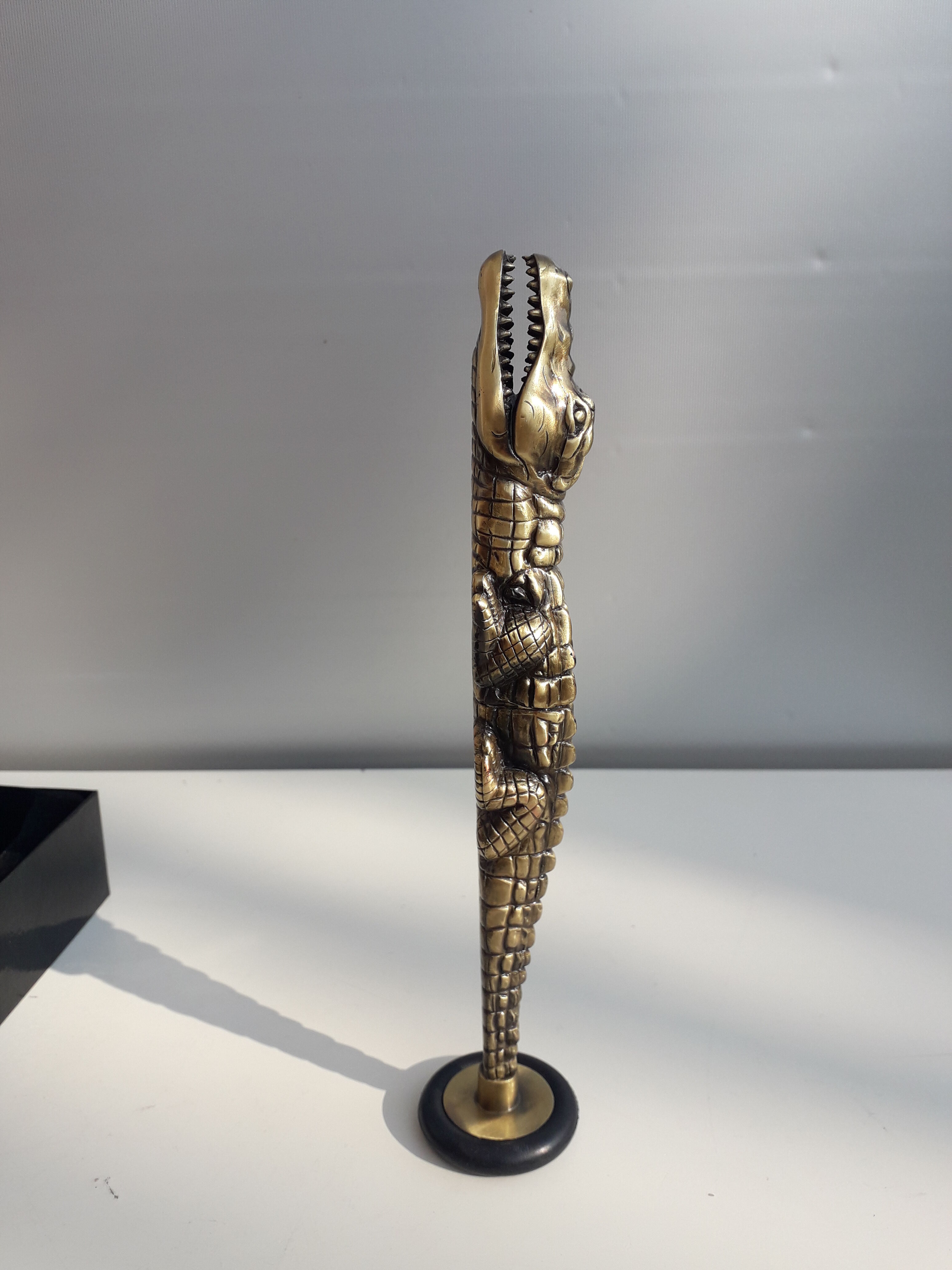 Doctor's reflex hammer Bayer brass crocodile 1960