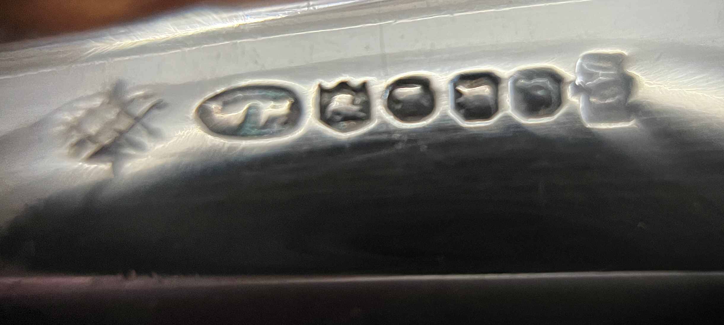 Ice bucket "Cristal de Paris" + spoon with multiple hallmarks