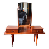 Scandinavian dressing table mirror from the 50s-60s with compass feet