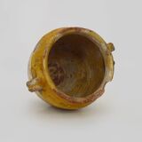 Magnifique pot à confit jaune vernissé, sud ouest de la France. XIXème