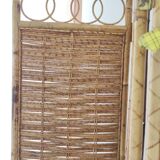 Vintage Italian rattan and bamboo room divider