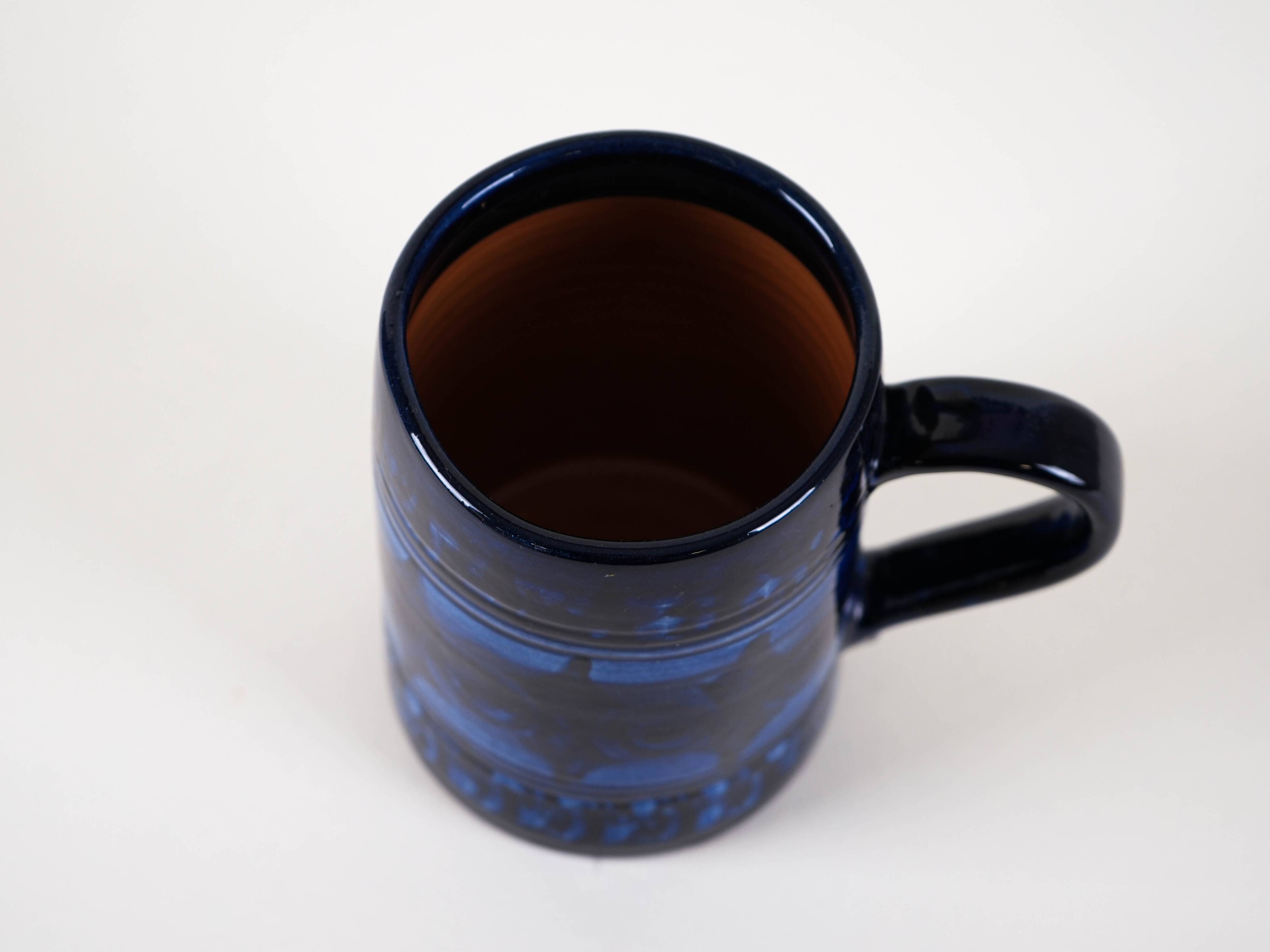 Ceramic beer mug, Danish design, 1970s, manufactured by Winthers Keramik