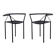 Black metal armchair by Maurizio Peregalli for Zeus, 1984, set of 2.