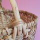 Vintage woven rattan egg picking basket