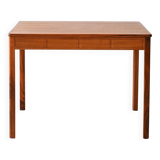 Vintage Scandinavian teak coffee table with carved edge