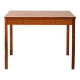 Vintage Scandinavian teak coffee table with carved edge