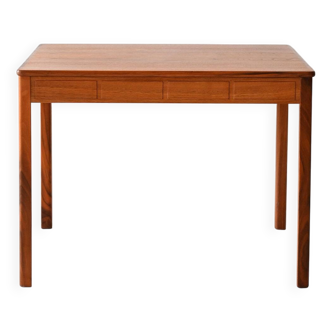 Vintage Scandinavian teak coffee table with carved edge