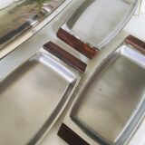 Lundtofte Denmark service set in stainless steel and rosewood