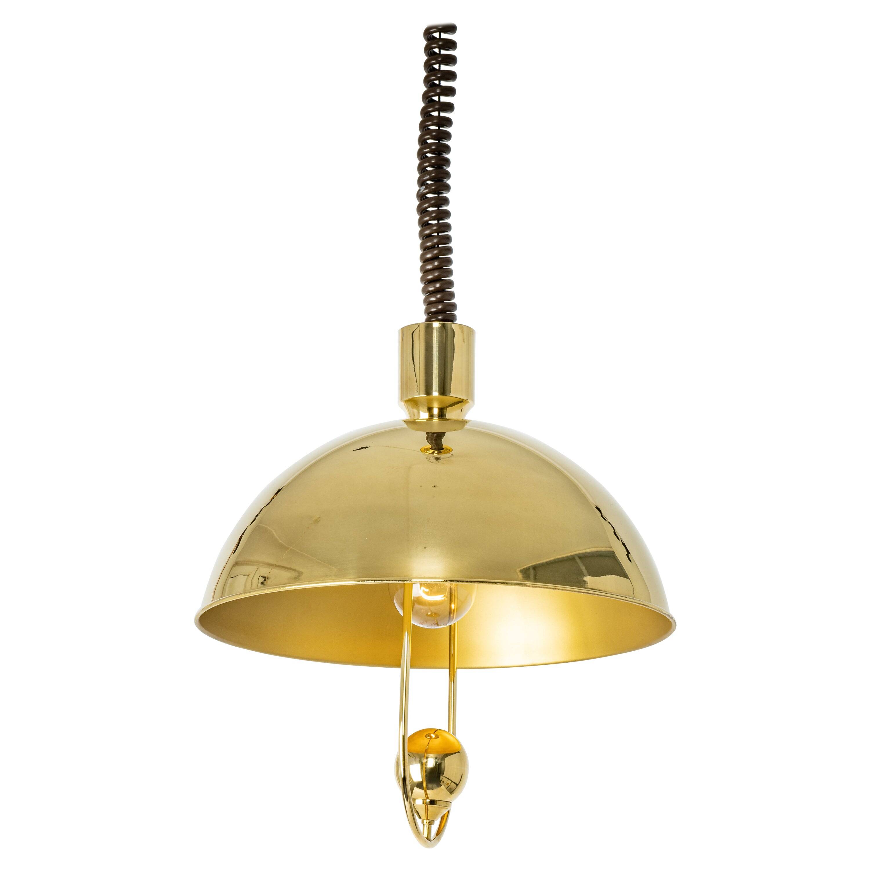 Small dome pendant in brass by Florian Schulz, Germany.