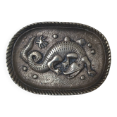 Gold-plated bronze crocodile emptier